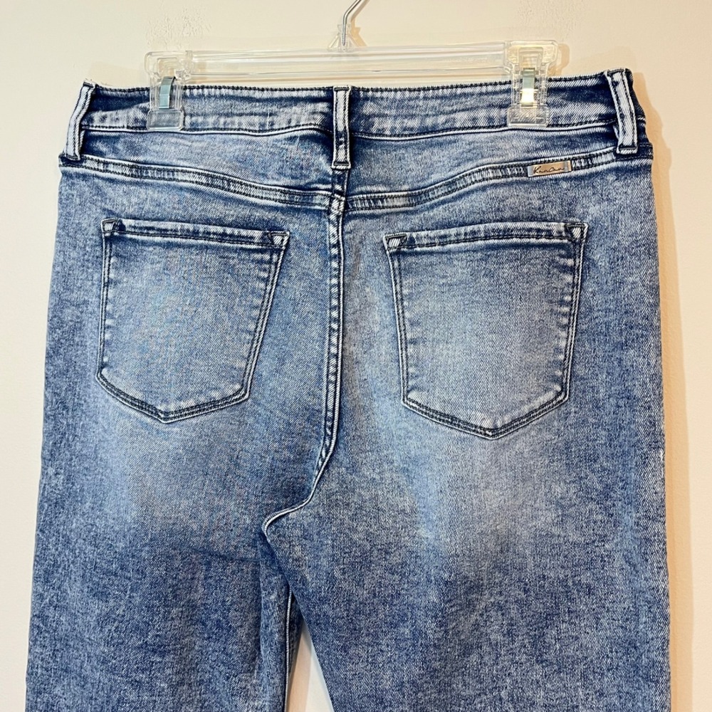KanCan Jeans Maurices High Rise Straight Cropped Acid‎ Wash Raw Hem Stretch 31 - Picture 4 of 6